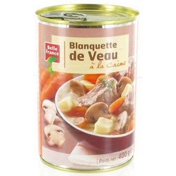 [64822] BLANQUETTE VEAU A LA CREME BF BOITE 1/2 400 G