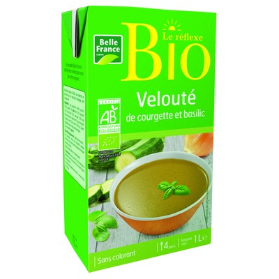 [06998] VELOUTE DE COURGETTE BASILIC BF BIO BRIQUE 1 LITRE