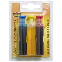 [64640] Vahiné Colorants alimentaires 18 ml (3 tubes de 6 ml)