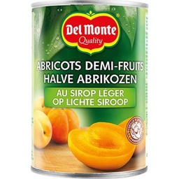 [20157] 1X2 CANNED SYRUP APRICOTS D.MONTE