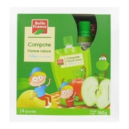 [35277] COMPOTE GOURDE POMME NATURE BF ETUI 4 X 90 G