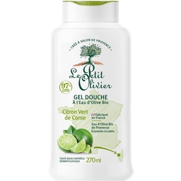[31763] Le Petit Olivier Gel Douche Hydratant à l'Eau d'Olive BIO - Citron vert de Corse - 270 ml
