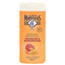 [31777] LPM DOUCHE EXTRA DOUX ORANGE BIO & PAMPLEMOUSSE BIO 650 ML