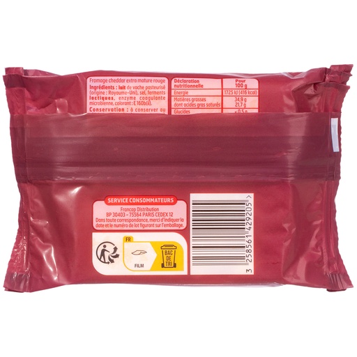 [40175] CHEDDAR EXTRA MATURE BF FILM 200 G 