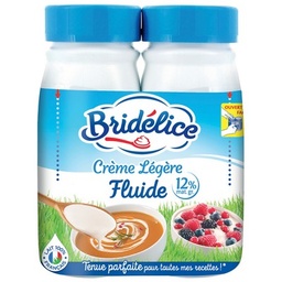 [10254] BRIDELICE CREME UHT LEGERE FLUIDE 12%MG BOUTEILLE 2X25CL