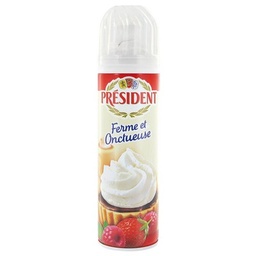 [50788] PRESIDENT CREME FOUETTE FERME ET ONCTUEUSE SOUS PRESSION 250G