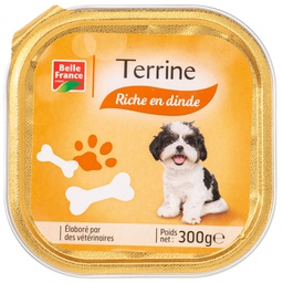 [40201] MENU CHIEN RICHE EN DINDE BF BARQUETTE 300 G