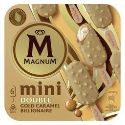 [18215] Magnum Glace Bâtonnet Mini Double Gold Caramel Billionaire 6x55ml