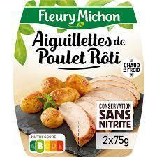 [20537] AIGUILLETTES tranchées de POULET ROTI, Conservation Sans Nitrite 2 x 75 g