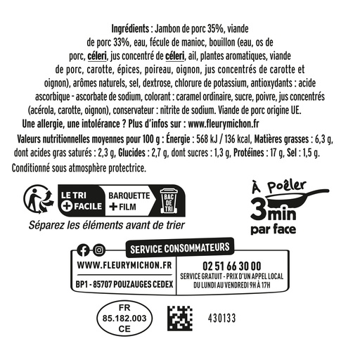 [20503] Le Haché au JAMBON 2 x 95 g