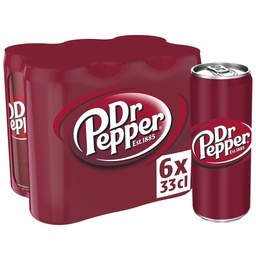 [35893] DOCTEUR PEPPER COLA REDUIT EN CALORIES BOITE SLEEK 6X33CL