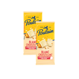 [35351] Tablette Poulain Blanc Croustillant 95g