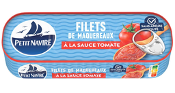 [35781] Filets de Maquereaux à la sauce Tomate PETIT NAVIRE 169g