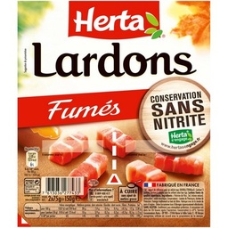 [08428] HERTA Lardons Fumés Conservation Sans Nitrite - 2x75g