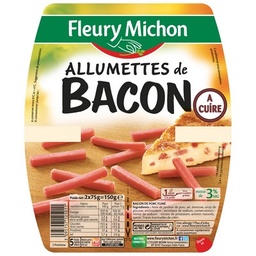 [10169] ALLUMETTES de BACON Fumées 2 x 75 g