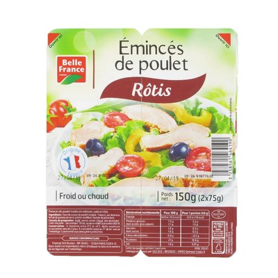 [10260] EMINCE DE POULET X 2 BF BARQUETTE 150 G
