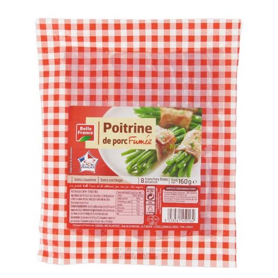 [43112] POITRINE FUMEE X 8 TRANCHES FINES BF BARQ 160 G 