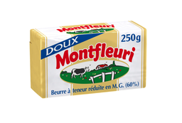 [12454] MONTFLEURI BEURRE DOUX ALLEGE 60%MG PLAQUETTE 250G