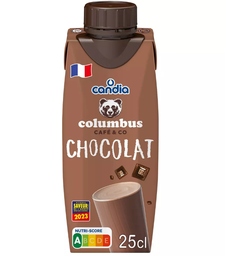[32337] Boisson lactée au chocolat stérilisée UHT - Candia Columbus - brique 25cl