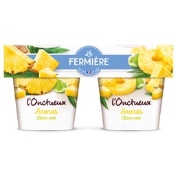 [18426] Yaourt onctueux ANANAS CITRON VERT2x150g