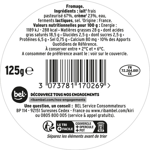 [36337] KIRI FOUETTE POT 125G