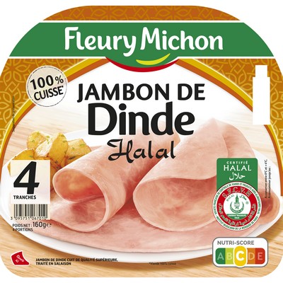 [27627] BQ 160G JAMBON DINDE HALAL X 4 F.MICHON