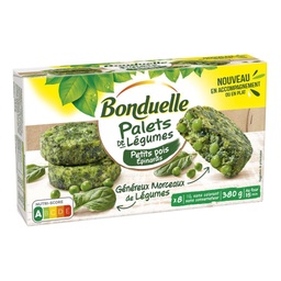 [38467] Palets de Petit pois et Épinard Bonduelle 380g