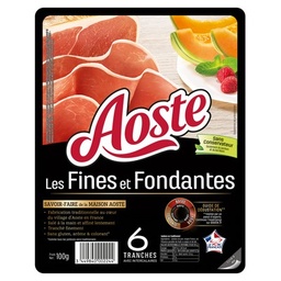 [61735] Jambon cru Aoste Les Fines et Fondantes - 6 tranches - 100g