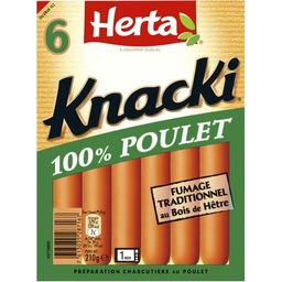 [60940] ST210G SAUCISSE POULET X6 KNAKI