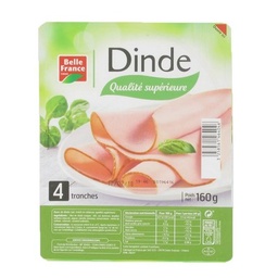 [53552] BLANC DE DINDE X 4 TRANCHES BF BARQUETTE 160 G