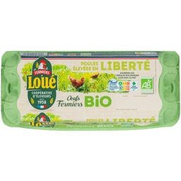 [66616] 10 oeufs Loué Bio fermiers moyens