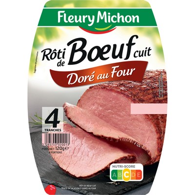 [60698] 4 tr. Rôti de BOEUF Cuit Doré au Four