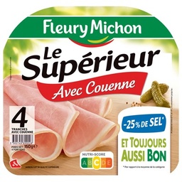 [07165] 4 tr. Jambon SUPERIEUR A.C., - 25 % de SEL