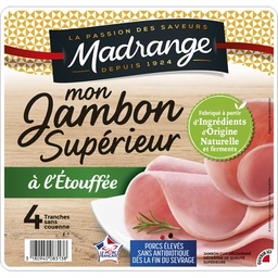 [51462] MON JAMBON SUPERIEUR A L'ETOUFFEE CSN VPF PSA 4 TRANCHES X 40G MADRANGE