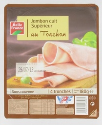 [04553] JAMBON CUIT SUP LE TORCHON X 4 TRCH BF BARQ 180 G