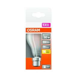 [29813] ampoule led standard verre dépoli 7w=60 b22 chaud