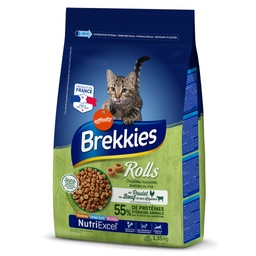 [12744] BREKKIES croquettes Chat Rolls Foie 1,35 kg