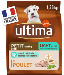 [22548] ULTIMA croquettes Petit Chien Light 1,35kg