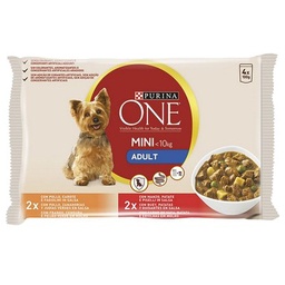 [38801] PURINA ONE MINI <T10kg Contrôle du Poids Dinde 10x85g Portions repas pour chiens adultes stérilisés