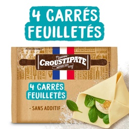 [14971] 4 CARRES DE PATE FEUILLETEE 240G 8CT CROUSTIPATE
