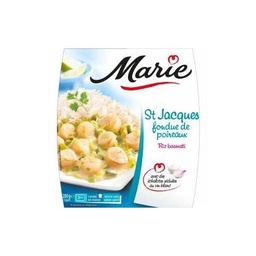 [63443] St-Jacques fondue de poireaux, Riz Basmati, échalotes réduites au vin blanc 280g MARIE