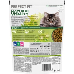 [38720] PERFECT FIT Natural Vitality Croquettes au Poulet et à la Dinde pour chat adulte 1kg