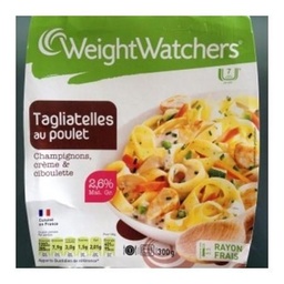 [26460] TAGLIATELLES AU POULET, CHAMPIGNONS, CREME ET CIBOULETTE 300G WW