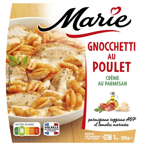 [08776] Gnocchetti au poulet, crème au parmesan 300g MARIE
