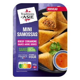 [39437] MINI SAMOSSAS BOEUF A LA CORIANDRE TDA 140G