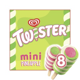 [39283] Miko Twister Glace Bâtonnet Enfant Pineapple 8x50ml