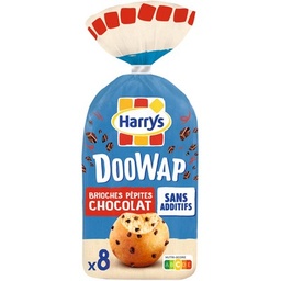 [02369] DOOWAP BRIOCHES SANS ADDITIFS AUX PEPITES DE CHOCOLAT X8