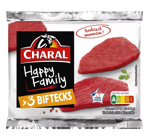 [39445] 90GX3 BIFTECK HAPPY FAMILY CHARAL