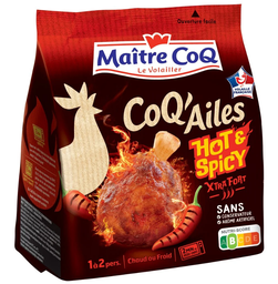 [39484] 250G COQ'AILES HOT&SPICY MAITRE COQ