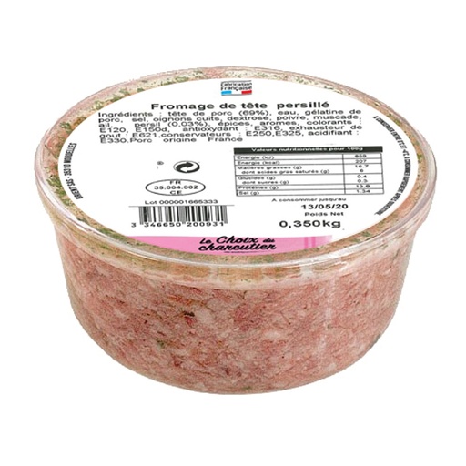[34125] FROMAGE DE TETE BOL 350 G LS  VPF